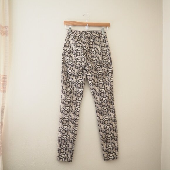Good American Good Legs Snake Print High Rise Skinny Jeans sz 0 / 25 - Picture 6 of 7